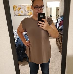 Greyish brown tunic top size L